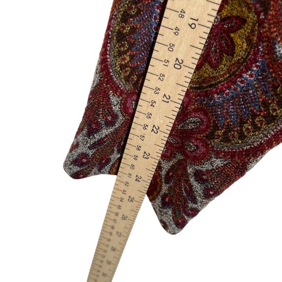 Coldwater Creek Blazer Womens Medium Red Paisley Colorful Boho Workwear Career - Picture 11 of 12